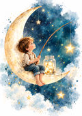 Fishing for Stars — Art Print