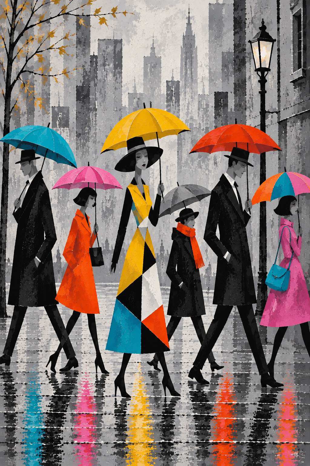 Rush Hour in the Rain — Art Print
