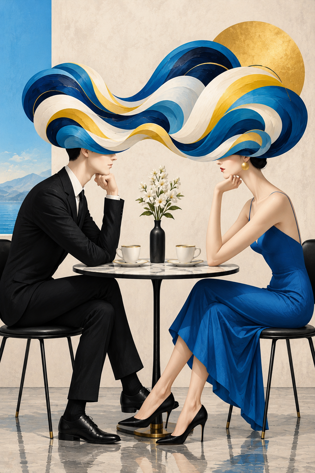 Café Minds in Motion — Art Print