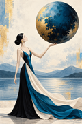 The World at Her Fingertips — Art Print