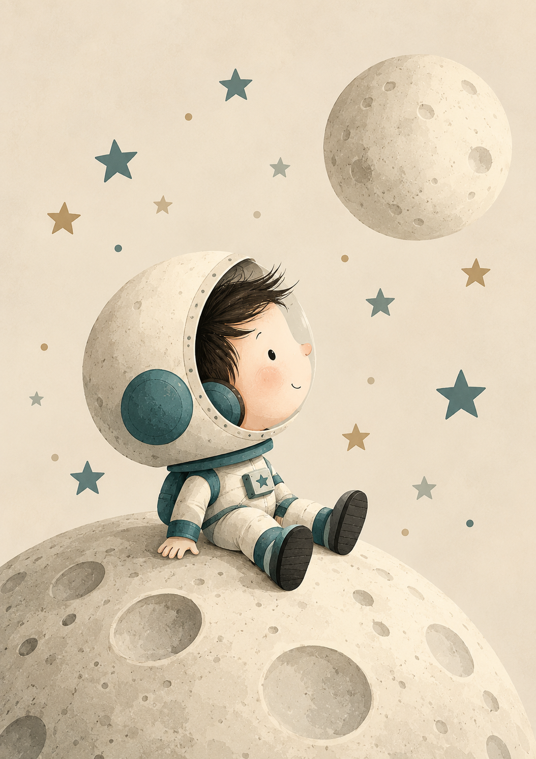 Small Astronaut, Big Universe — Art Print