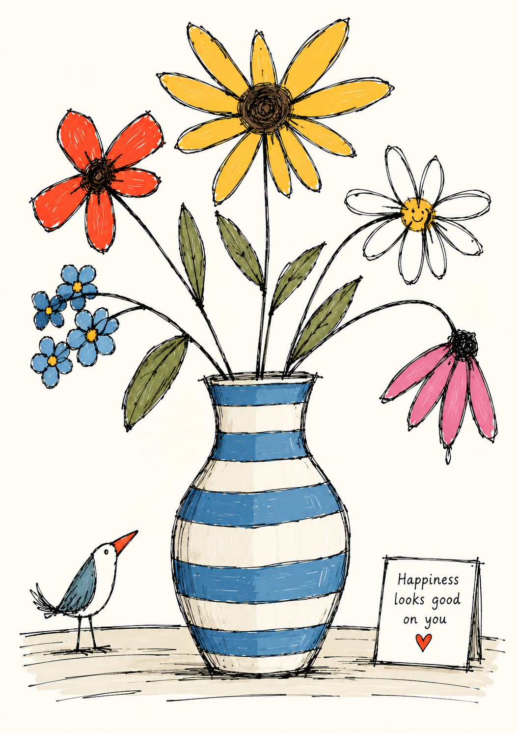 Happiness Looks Good on You — Art Print