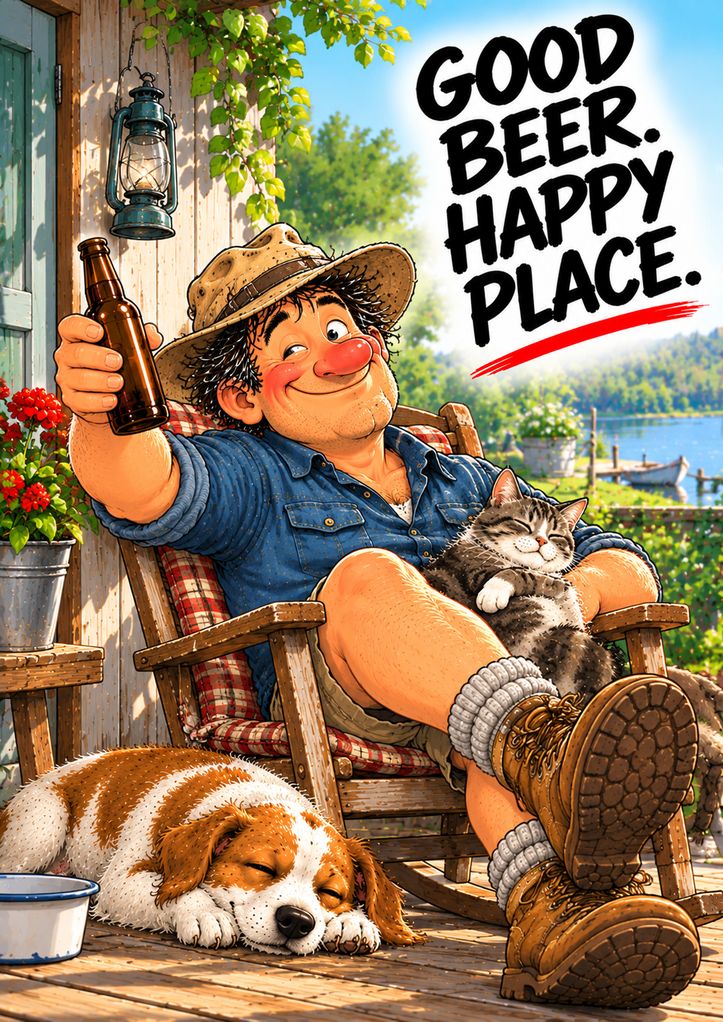Good Beer. Happy Place — Art Print