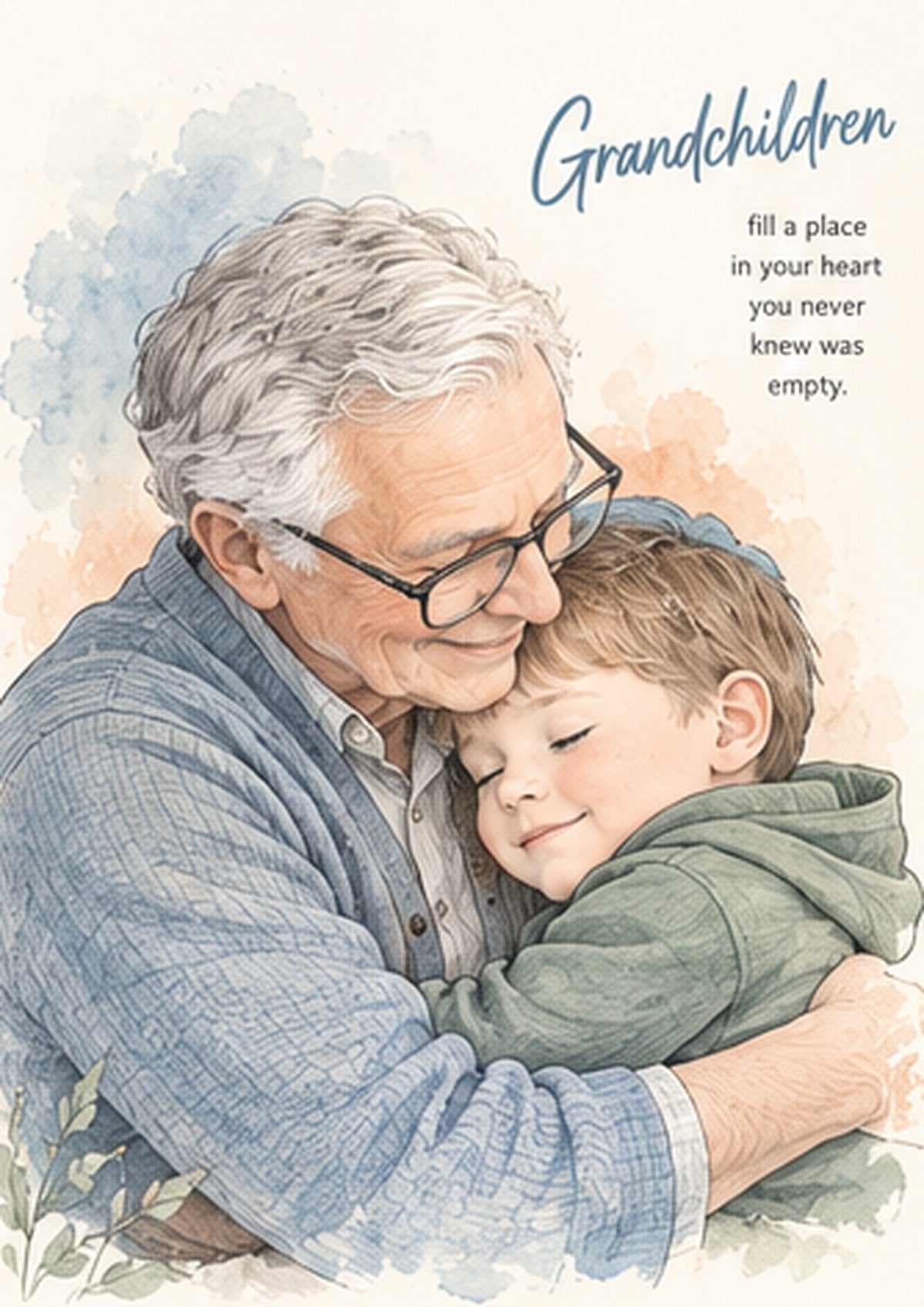 Grandchildren Fill a Place in Your Heart — Art Print