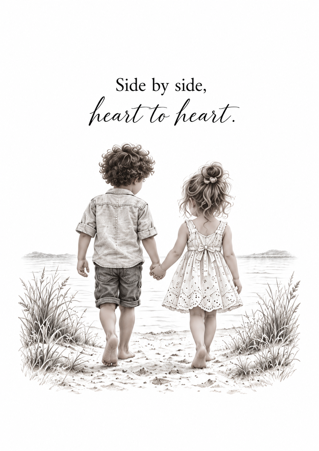Side by Side, Heart to Heart — Art Print