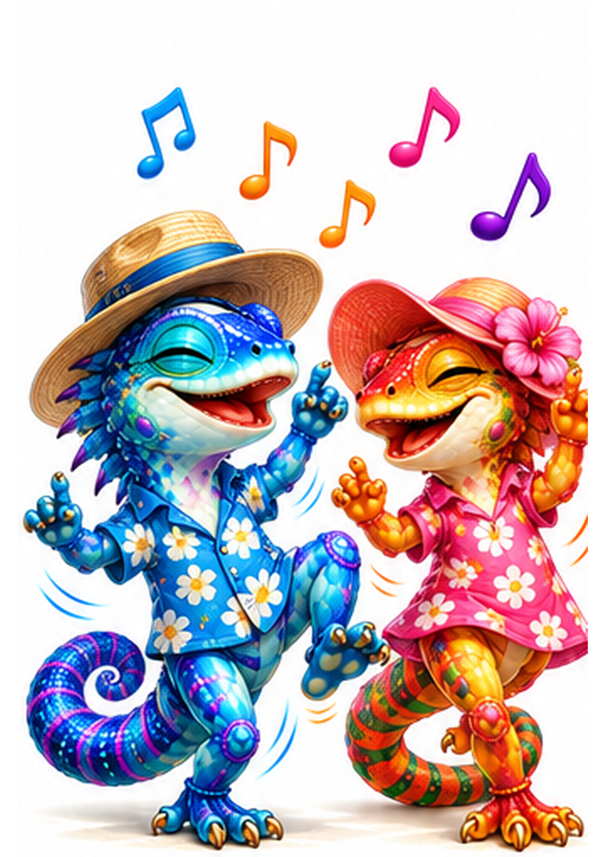 Singing Geckos - Art Print