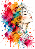 Colourful Woman - Art Print