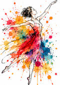 Dancing in Colour - Art Print