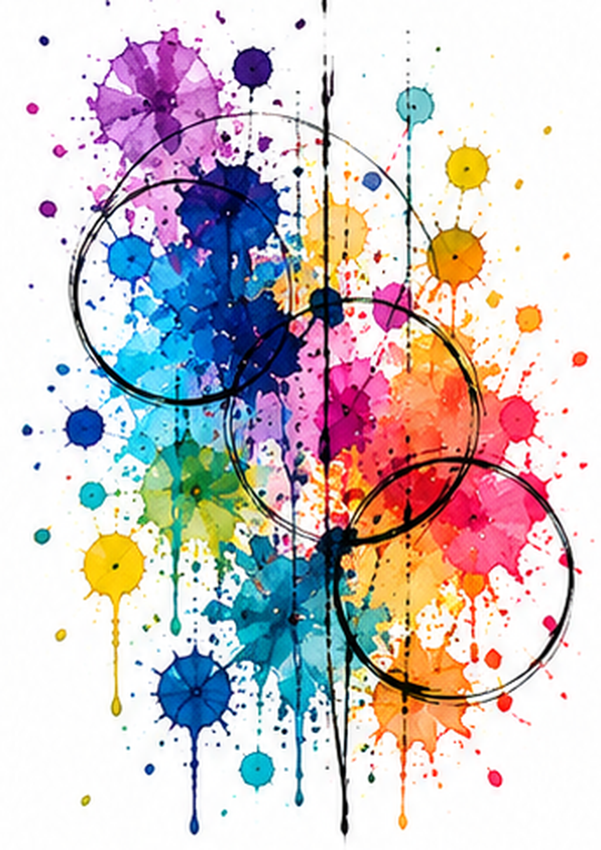 Colour Splash - Abstract Art print
