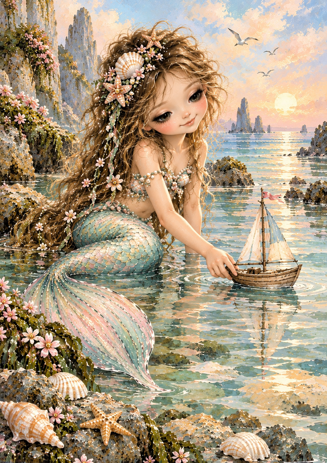 The Curious Mermaid — Art Print