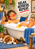 Relax. Refresh. Repeat — Art Print