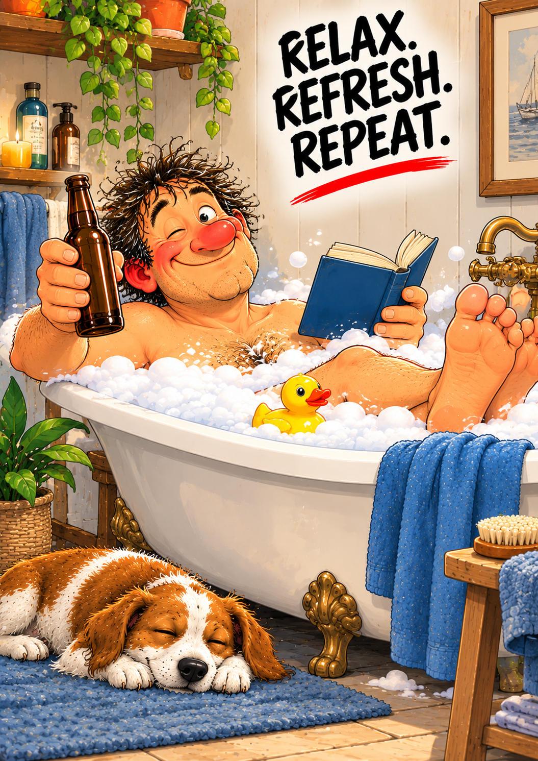 Relax. Refresh. Repeat — Art Print