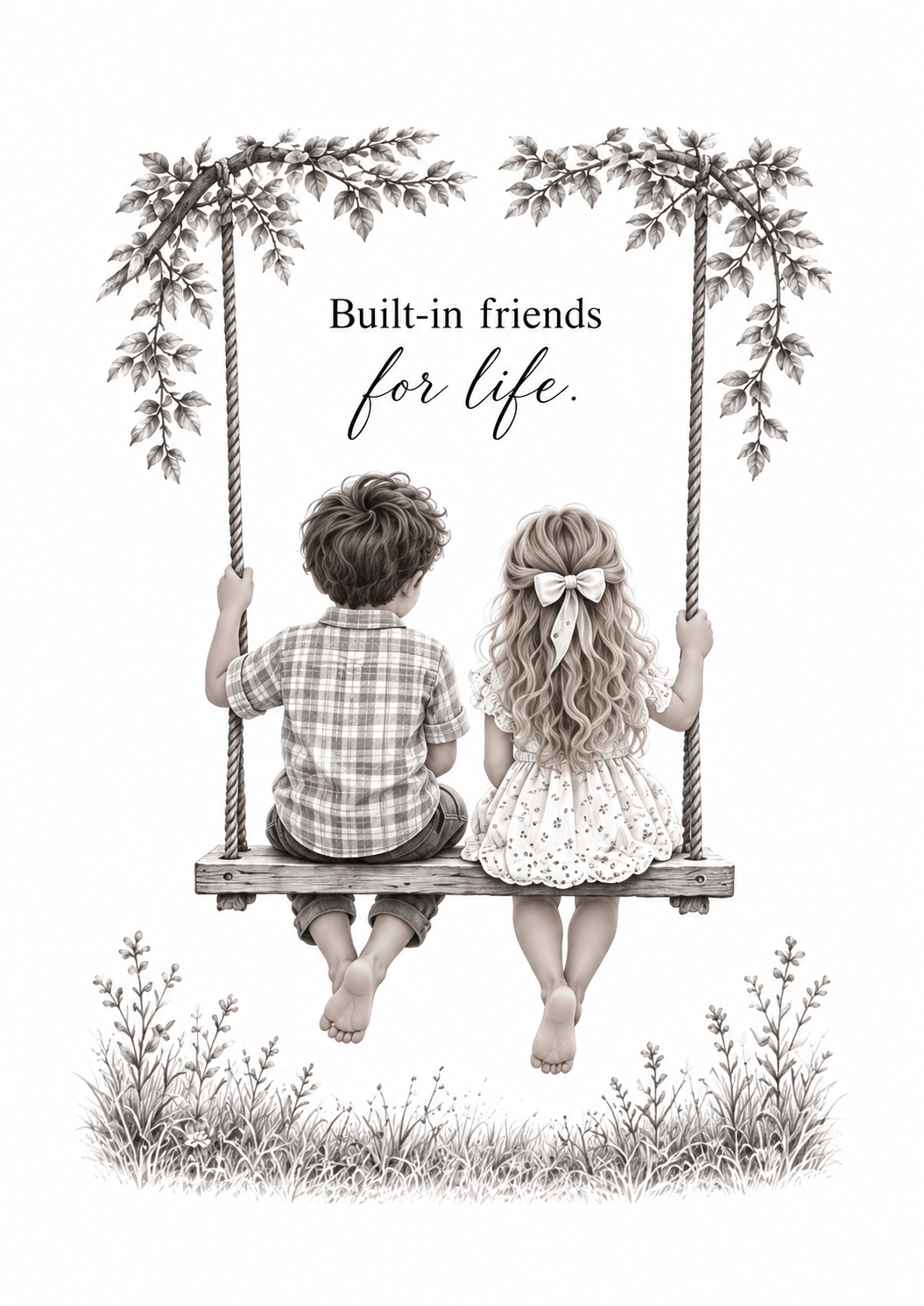 Siblings Art Print | Built-In Friends for Life — ImageLane – ImageLane ...