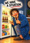 Midnight Fridge Raid — Art Print