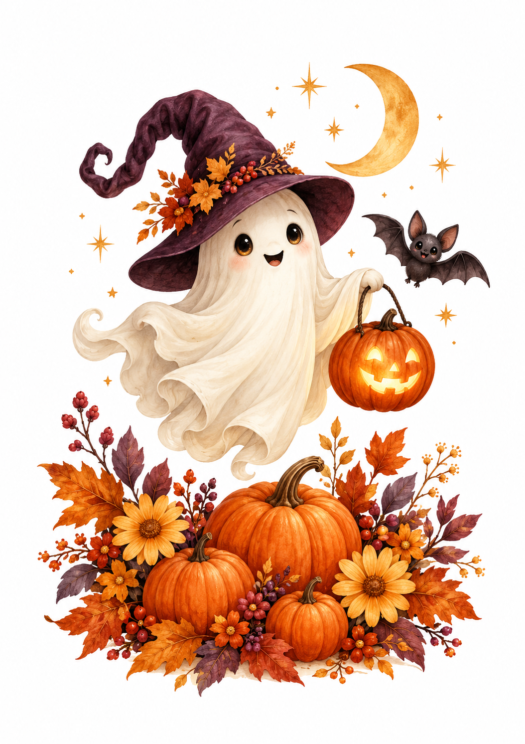 The Friendly Ghost Witch — Art Print