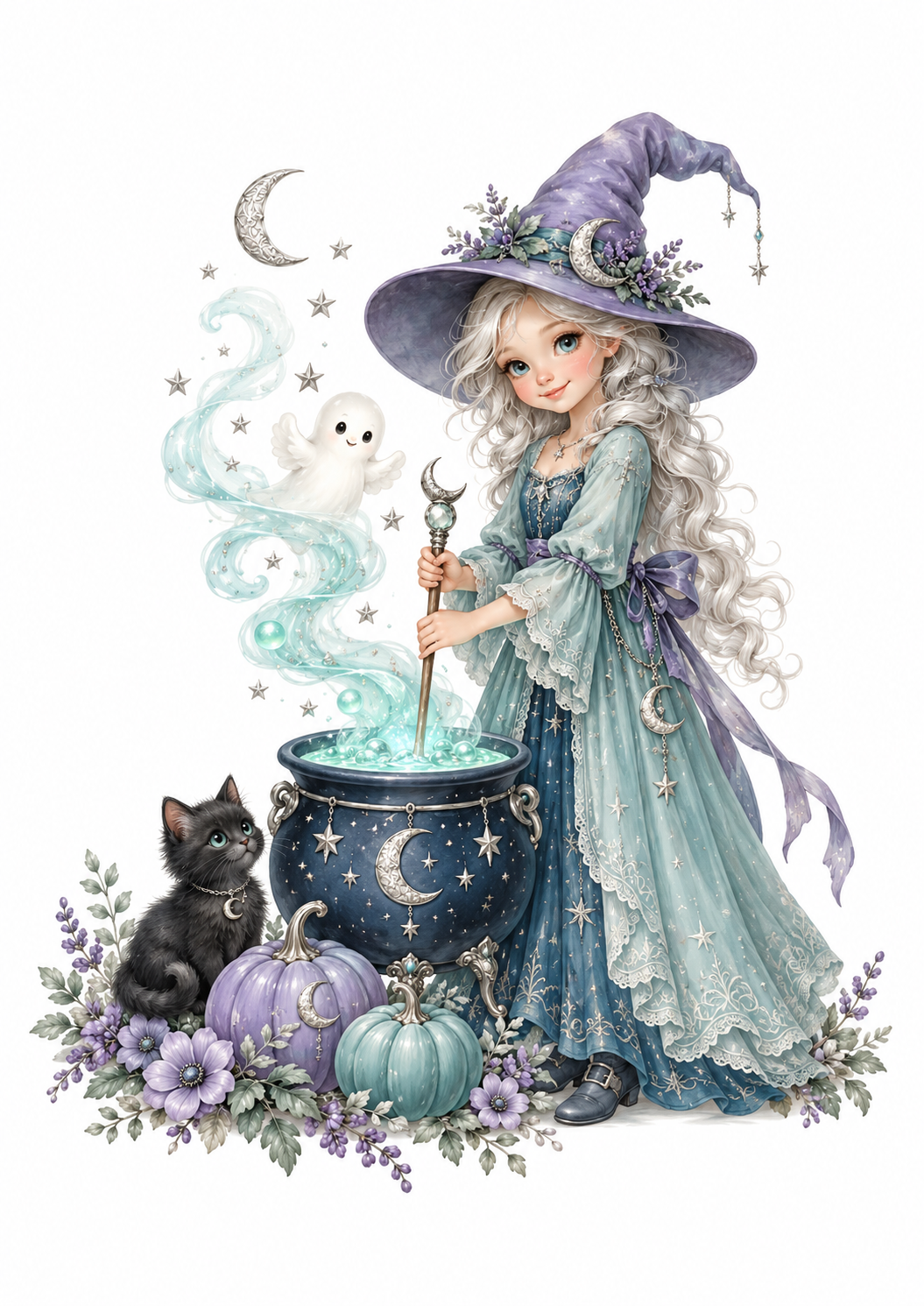 Little Witch's Enchanted Cauldron — Art Print