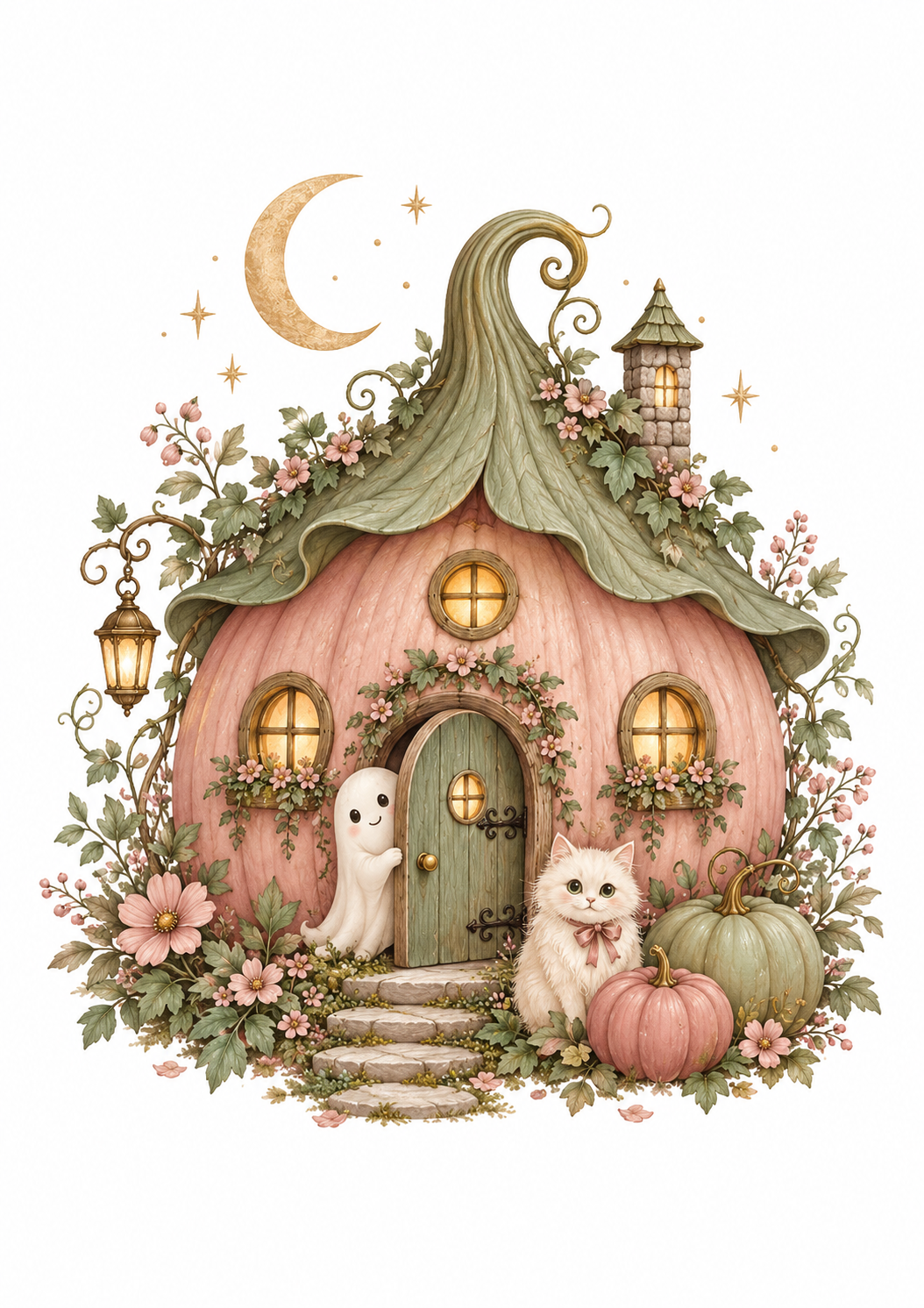 The Pumpkin Cottage — Art Print