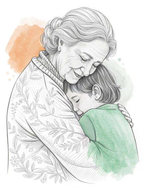 Grandmother's Embrace — Art Print